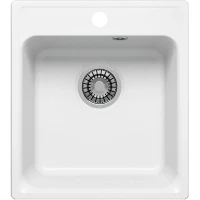 Кухонная мойка Reflection Quadra 43 RF0243WH Белая искусственный камень (литьевой мрамор) встраиваемый
