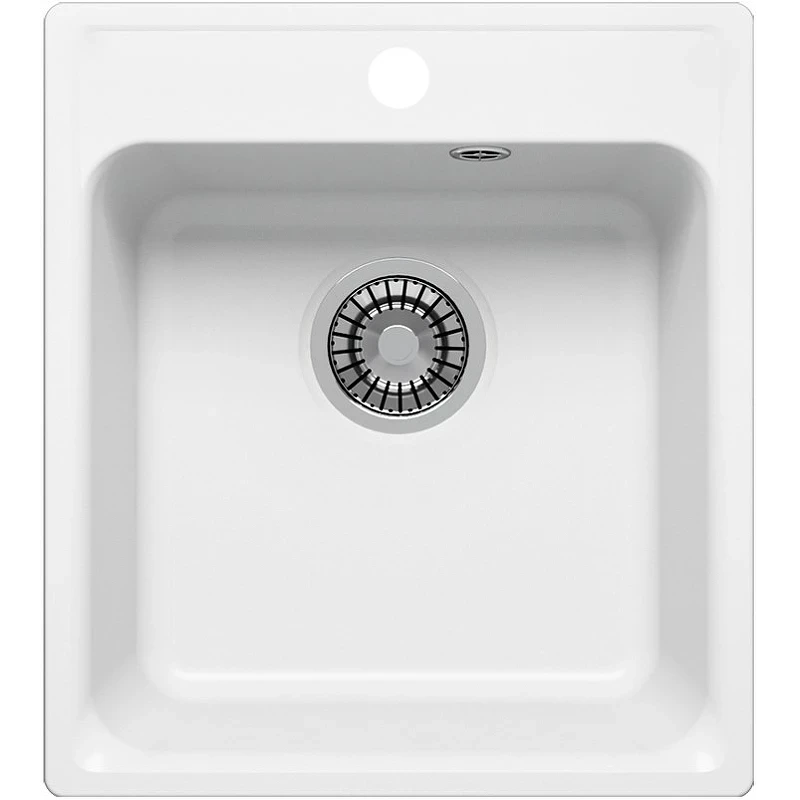 Кухонная мойка Reflection Quadra 43 RF0243WH Белая искусственный камень (литьевой мрамор) встраиваемый