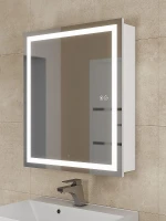Зеркальный шкаф Uperwood Tanos 60 ZTanos60w с подсветкой цвет Белый