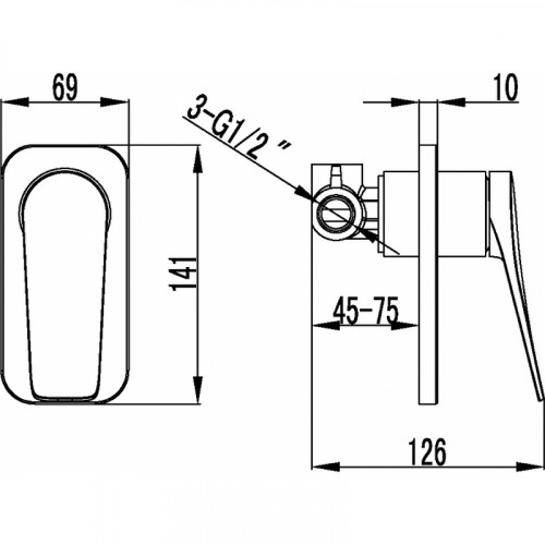 Смеситель для душа Lemark Bronx LM3723MW цвет Белый матовый