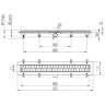 Душевой лоток Paini Medium 850 CH850MC с решеткой Черный матовый