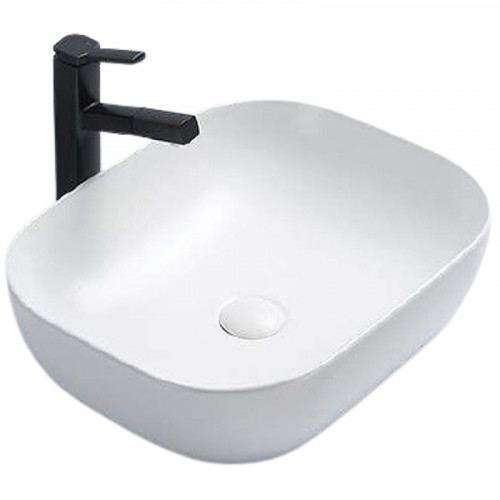 Раковина-чаша CeramaLux 50.5 78104MW Белая матовая фаянс накладная