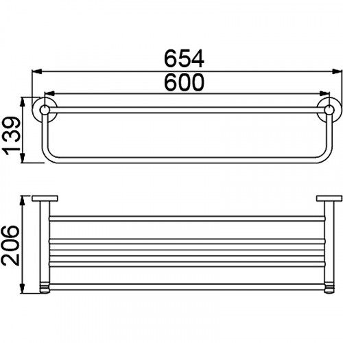 Полка для полотенец Timo Saona 13058/17 Золото матовое