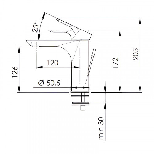 Смеситель для раковины Remer Infinity I10NO Черный матовый латунь