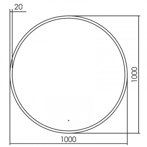 Зеркало Abber Mond 100 AG6204SCGL-1.0 с подсветкой Золото с бесконтактным выключателем и диммером стекло