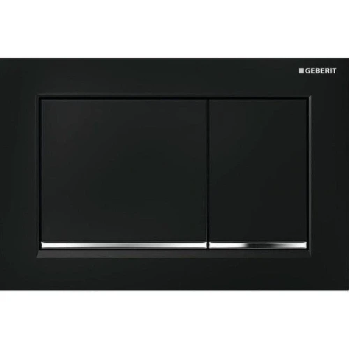 Кнопка смыва для инсталляции Geberit Omega 30 115.080.KM.1 Черная Хром глянцевый