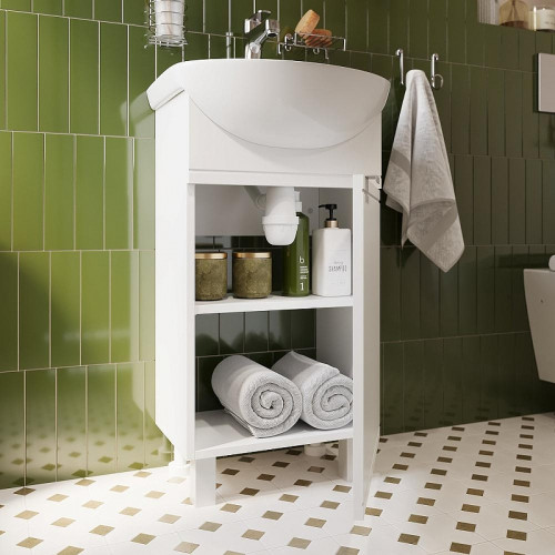 Тумба с раковиной DIWO Дмитров 47 цвет Белый