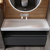 Раковина Boheme Armadi Art Flat 120 859-120 Белая искусственный камень (литьевой мрамор) подвесная