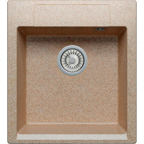 Кухонная мойка Polygran Argo-460 №302 444706 Песочная искусственный камень (литьевой мрамор) встраиваемый