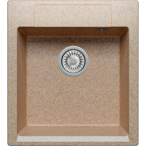 Кухонная мойка Polygran Argo-460 №302 444706 Песочная искусственный камень (литьевой мрамор) встраиваемый