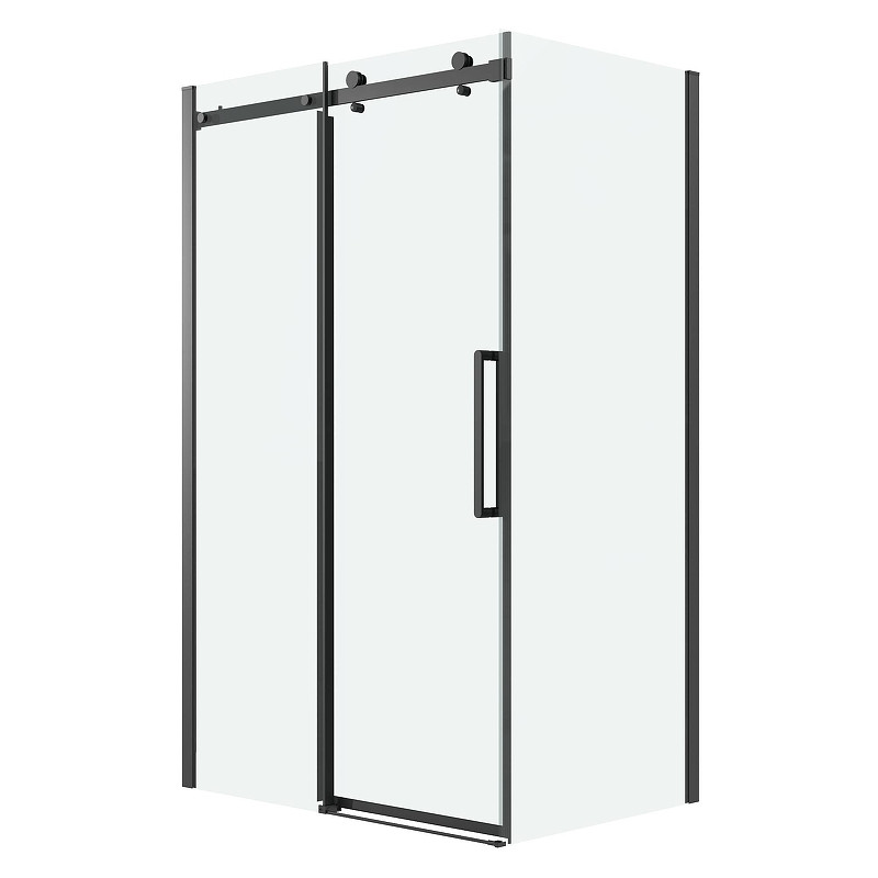 Душевая стенка Grossman Classic 100 200.K33.04.100.21.00 профиль Черный матовый стекло прозрачное