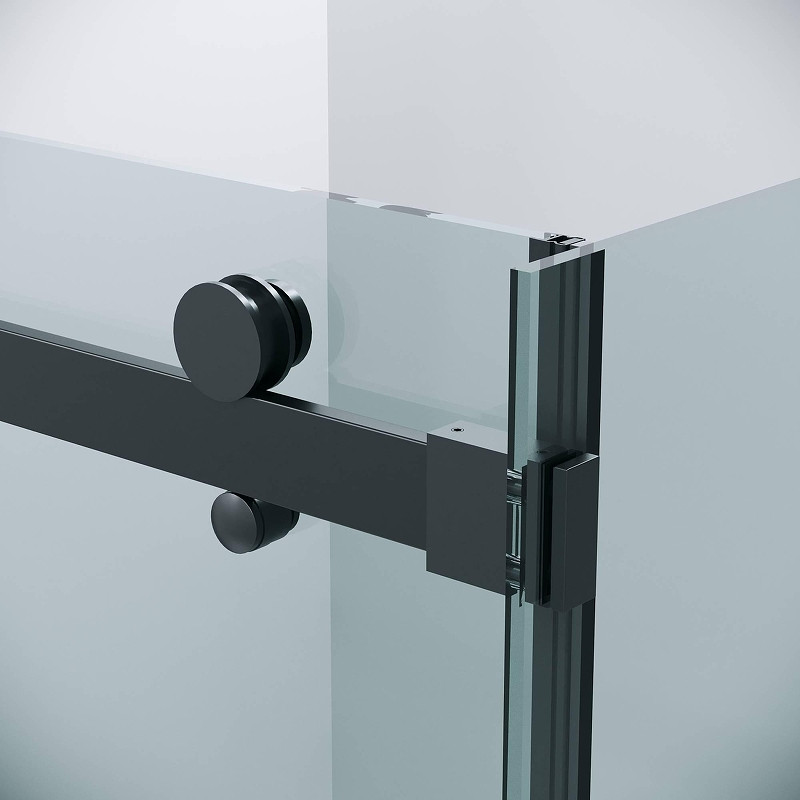 Душевая стенка Grossman Classic 100 200.K33.04.100.21.00 профиль Черный матовый стекло прозрачное