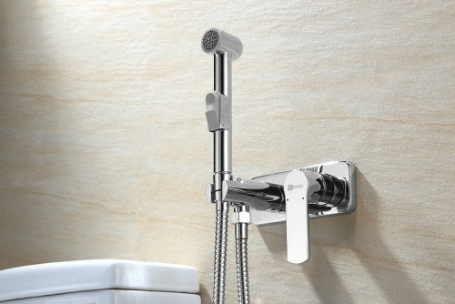 Гигиенический душ со смесителем Lemark Plus Grace LM1519C Хром латунь встраиваемый