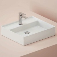 Раковина Artceram Scalino 55 SCL007 01 00 Белая глянцевая фарфор подвесная, накладная