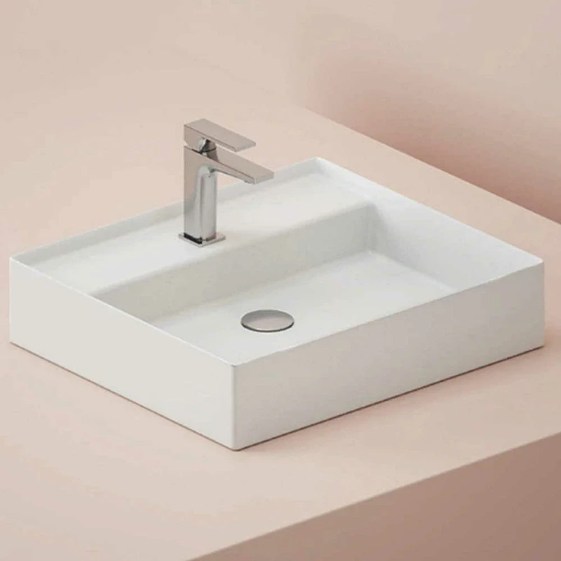 Раковина Artceram Scalino 55 SCL007 01 00 Белая глянцевая фарфор подвесная, накладная