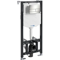 Инсталляция WasserKRAFT Aller 10TLT.010.ME.BN04 для унитаза с клавишей смыва Никель нержавеющая сталь