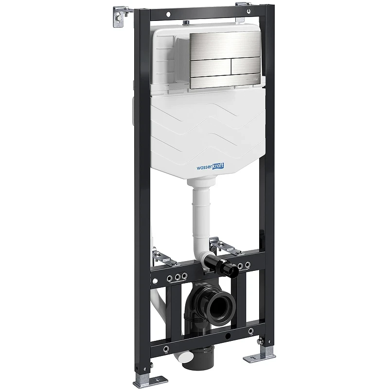 Инсталляция WasserKRAFT Aller 10TLT.010.ME.BN04 для унитаза с клавишей смыва Никель нержавеющая сталь