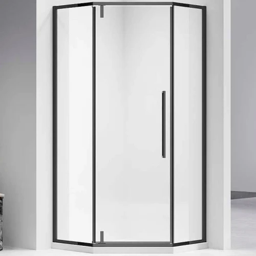 Душевой уголок Vincea Slim-N 90x90 VSP-4SN900CLB профиль Черный стекло прозрачное