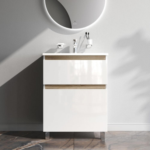 Тумба с раковиной AM.PM X-Joy 65 M85A-FSX0652-WC0652WG цвет Белый глянец