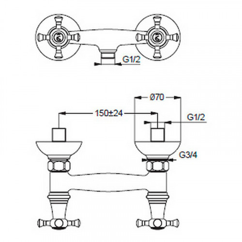 Смеситель для душа Melodia della vita Galateo MDV40250 Хром