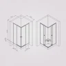 Душевой уголок AM.PM X-Joy 80х80 W94G-403-8080-MT1K профиль Хром матовый стекло прозрачное