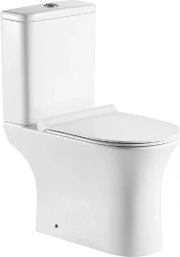 Унитаз-компакт Aquanet Roll 2-C CL-12289 257425 цвет Белый с бачком и сиденьем Микролифт