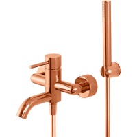 Смеситель для ванны Remer X-Style X02RL Медь глянцевая латунь на стену однорычажный