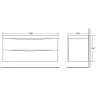 Тумба под раковину BelBagno Marino 120 MARINO-1200-2C-SO-RW-P подвесная Rovere Moro МДФ / ЛДСП