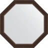 Зеркало Evoform Octagon 72х72 BY 3723 в багетной раме - Палисандр 62 мм стекло