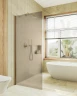 Душевая перегородка Maybah Glass MGD-692-3ш 890x1950 в широком профиле Золото стекло бронзовое матовое