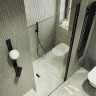 Душевая дверь Maybah Glass MGD-809-6 900x1980 на монопетле Черный стекло прозрачное