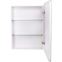 Зеркальный шкаф Style Line Каре 50 СС-00002302 с подсветкой Белый с сенсорным выключателем МДФ / ЛДСП, стекло