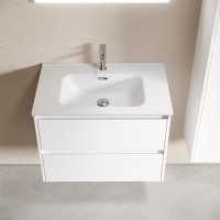 Тумба под раковину Sancos Libra 70 LB70W подвесная Белый глянец МДФ / ЛДСП