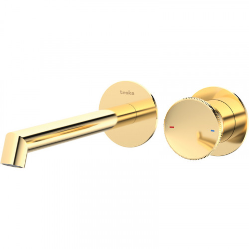Смеситель для раковины Teska Arte E5507 Золото нержавеющая сталь встраиваемый