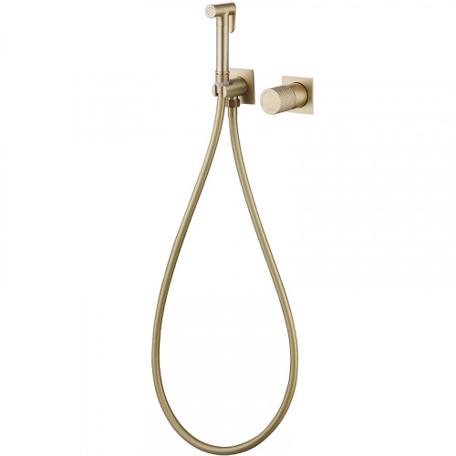 Гигиенический душ со смесителем Abber Rund AF8725G Золото матовое латунь встраиваемый