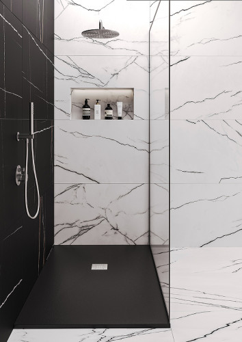 Душевой поддон из искусственного камня Starohome Solid 90х90 1237473 Black Matt