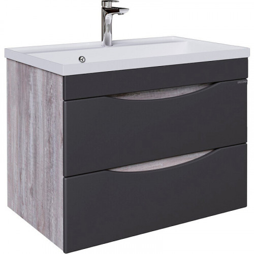 Тумба под раковину Grossman Талис 80 108013 подвесная Бетон пайн Серая МДФ / ЛДСП