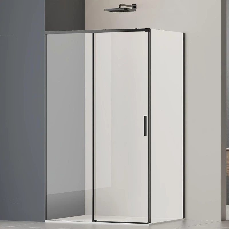 Душевой уголок Vincea Soft 2 110x90 VSR-3SO29011CLB профиль Черный стекло прозрачное