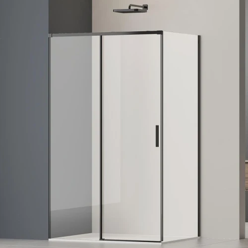 Душевой уголок Vincea Soft 2 110x90 VSR-3SO29011CLB профиль Черный стекло прозрачное