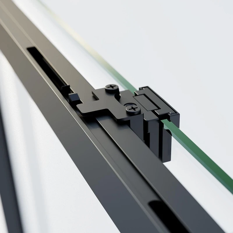 Душевой уголок Vincea Soft 2 110x90 VSR-3SO29011CLB профиль Черный стекло прозрачное
