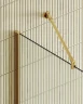 Душевая перегородка Maybah Glass MGD-1357-3ш 990х1950 в широком профиле Золото стекло сатиновое