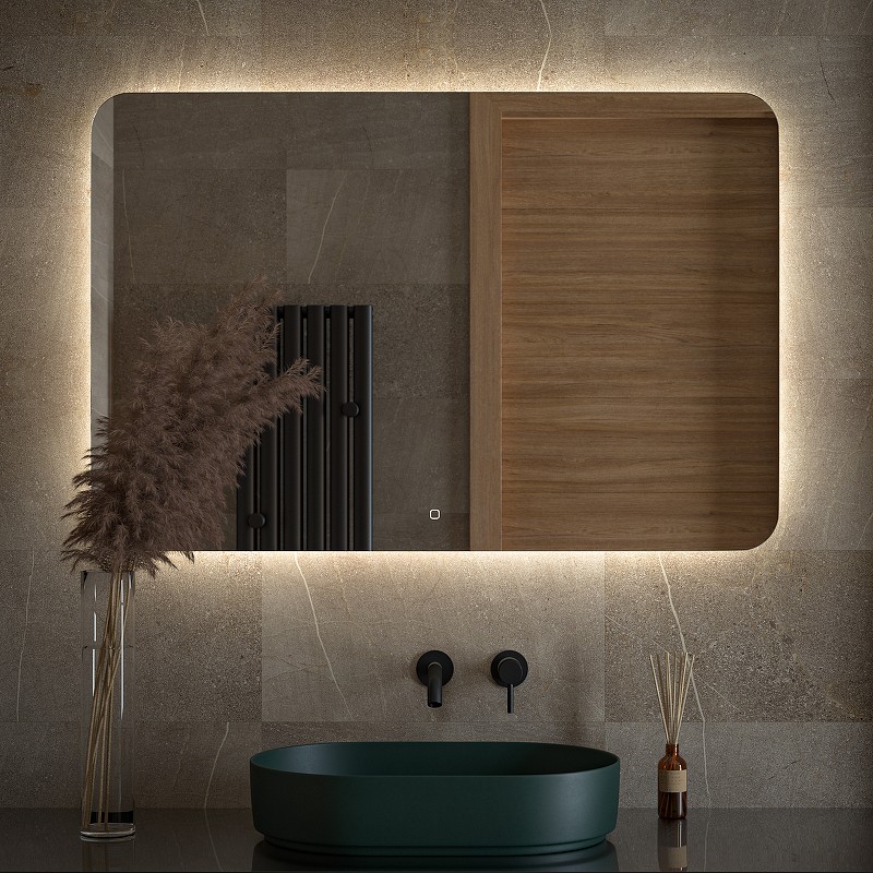 Зеркало Defesto Opti 120x80 DF 2810SH с подсветкой 38W-4500К/Сенсорный выключатель/Нейтральный белый свет