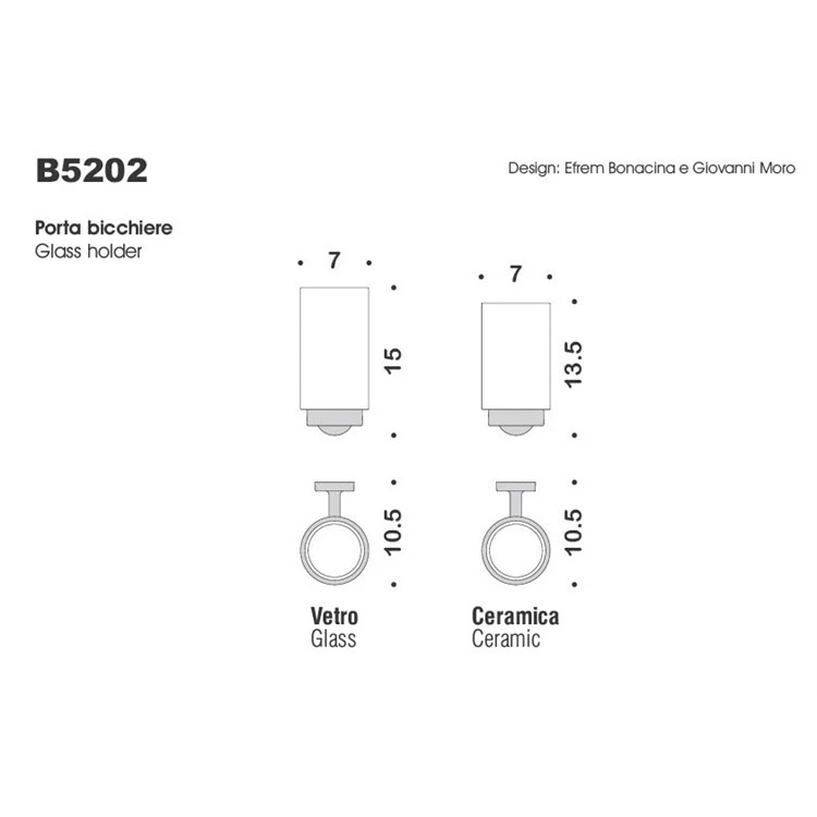 Стакан для зубных щеток Colombo Design Nordic B5202.CR-VAN Хром