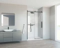 Душевая дверь Vincea Como Soft 110 VDS-1CS110CLGM профиль Вороненая сталь стекло прозрачное