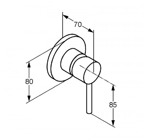 Смеситель для душа Kludi Bozz 389253976 Черный матовый латунь встраиваемый