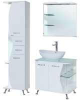 Зеркало Bellezza Рио 70 L 4613611062013 с подсветкой Белое МДФ / ЛДСП, стекло