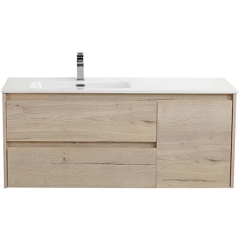 Тумба под раковину BelBagno Kraft 120 L KRAFT-1200-2C-1A-SO-RGB-L подвесная Rovere Galifax Bianco МДФ / ЛДСП