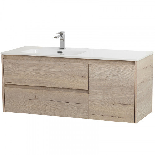 Тумба под раковину BelBagno Kraft 120 L KRAFT-1200-2C-1A-SO-RGB-L подвесная Rovere Galifax Bianco МДФ / ЛДСП