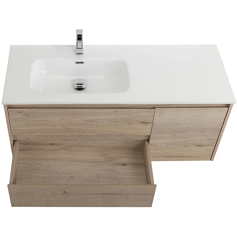 Тумба под раковину BelBagno Kraft 120 L KRAFT-1200-2C-1A-SO-RGB-L подвесная Rovere Galifax Bianco МДФ / ЛДСП