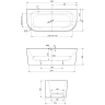 Акриловая ванна Cezares Metauro 180x80 METAURO-INT-Wall-180-80-60-W-MATT Белая матовая без гидромассажа
